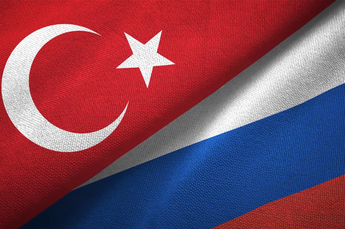 Turkey Russia Flags